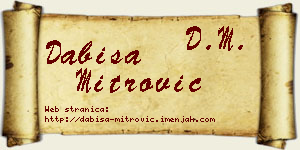 Dabiša Mitrović vizit kartica